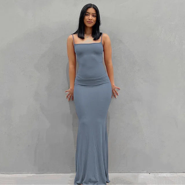 Elise | Satin Backless Dress
