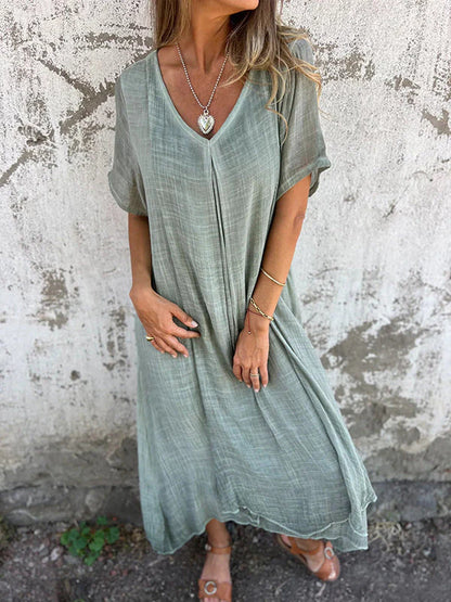 Aleyna | Cotton and Linen Dress