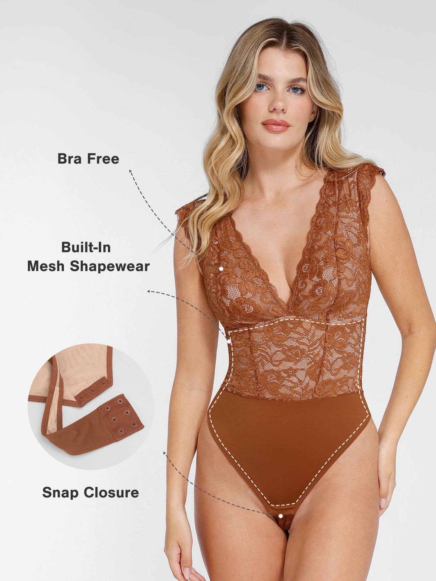 Evie | Shapewear Lace Bodysuit or Skirt