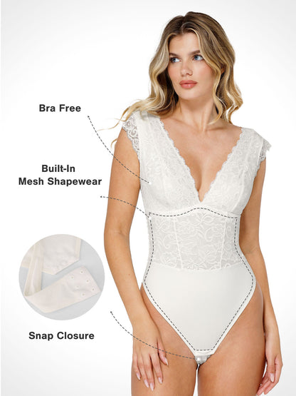 Evie | Shapewear Lace Bodysuit or Skirt